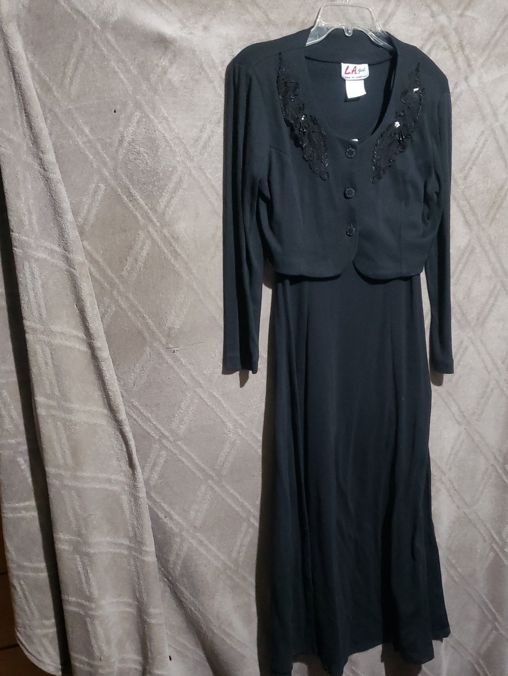Signature Black Tank Dress with Embellished Jacket